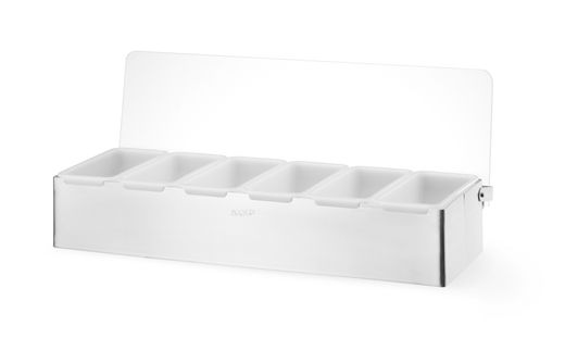 Condiment holder, BarUp, 6 containers, 445x148x(H)85mm 1
