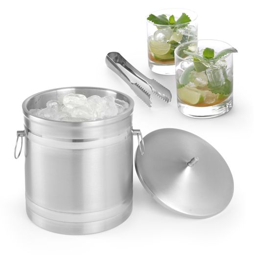 Box na led s dvojitými stěnami, BarUp, 5L, Stříbrná, ⌀200x(H)230mm 1