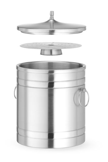 Box na led s dvojitými stěnami, BarUp, 5L, Stříbrná, ⌀200x(H)230mm 1