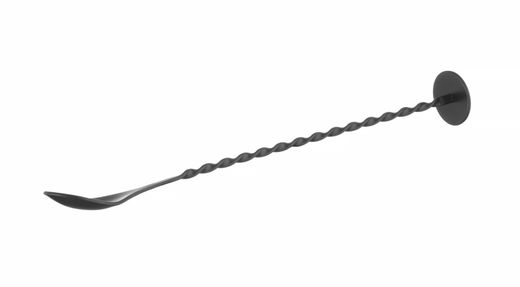 Bar spoon with muddler, BarUp, Black, 280x35mm 1