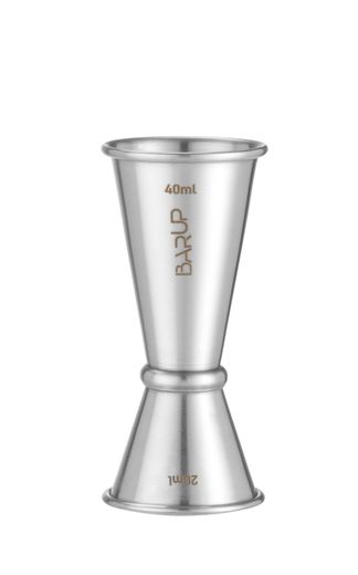 Jigger 20/40 ml, BarUp, 0,04L, Argento, ⌀42x(H)100mm, Rotondo 1