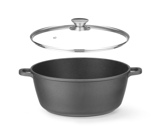 Casserole with non-stick coating, HENDI, 7,5L, Black, 387x310x(H)130mm, Round 1