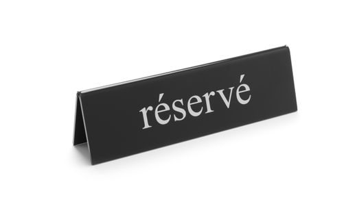 Table sign reserved, HENDI, réservé, 130x30x(H)38mm 1