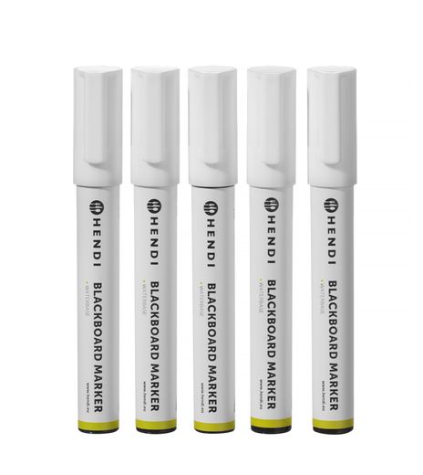 Blackboard markers 6 mm, HENDI, 5 white markers 1