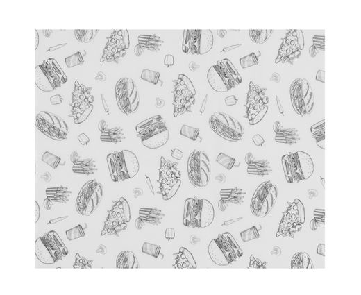 Greaseproof paper, HENDI, Fast Food Illustration Pattern, 500 pcs., 200x250mm 1