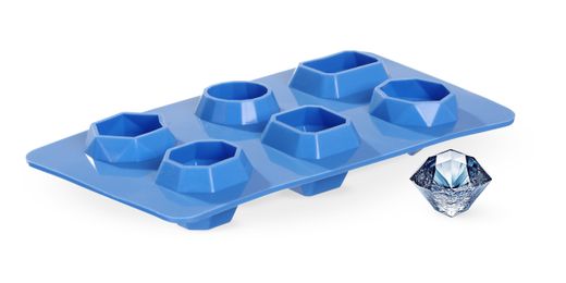 Kalliskivikujuline jääkuubikuvorm, BarUp, Sinine, 2 tk., 190x105x(H)30mm 1