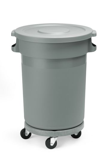 Trolley for round waste bin, AmerBox, fits 691403, ⌀400x(H)165mm 1