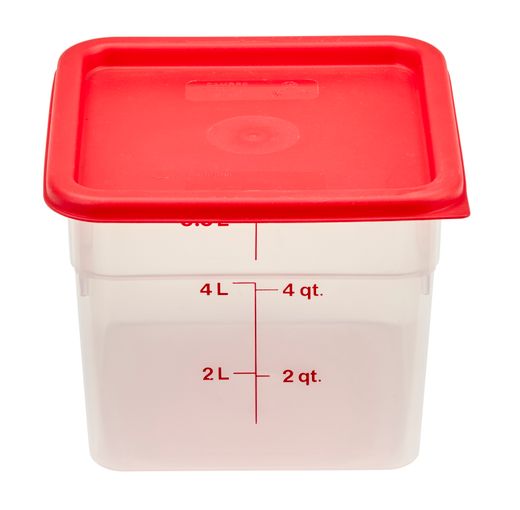 CamSquare transparent polypropylene food storage container., Cambro, 5.7 L, 5,7L, Transparent, 215x215x(H)185mm 1