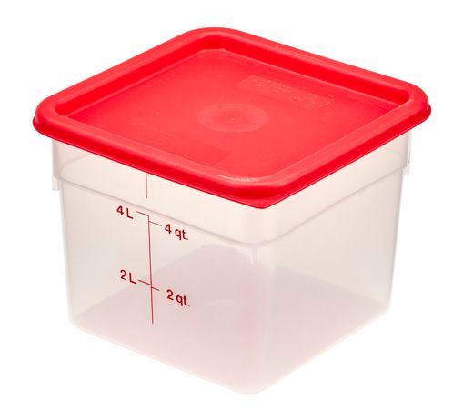 CamSquare transparent polypropylene food storage container., Cambro, 5.7 L, 5,7L, Transparent, 215x215x(H)185mm 1