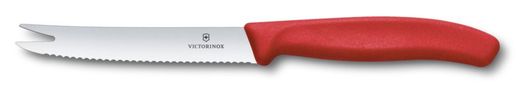 Nóż do sera i kiełbasy, Victorinox, czerwony, (L)219mm 1