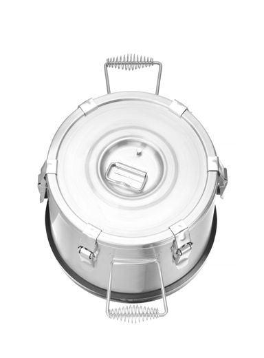 Insulated stainless steel food transport container Kitchen Line., HENDI, Kitchen Line, 10L, Silver, ⌀300x(H)265mm 1
