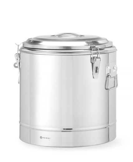 Insulated portable container, HENDI, Kitchen Line, 31L, Silver, ⌀400x(H)445mm 1