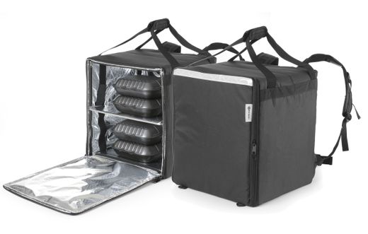Pizza & food delivery backpack insulated, HENDI, 75,2L, Black, 410x410x(H)480mm 1