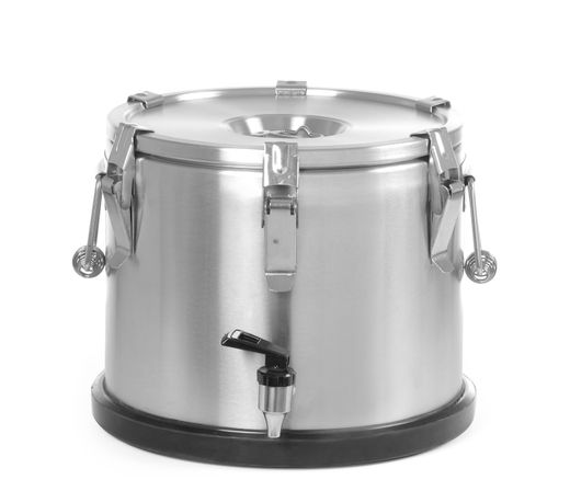 Contenitore portatile isolato – con rubinetto, HENDI, Profi Line, 15L, Argento, ⌀330x(H)280mm 1