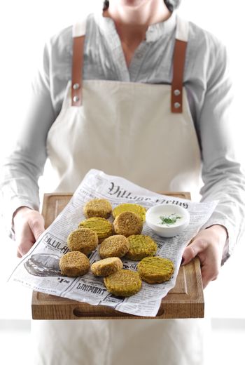 Falafel scoop, Stöckel, 1/45, Blue, ⌀50x150mm 1