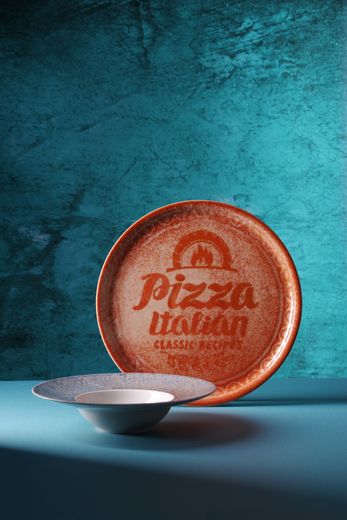 Pizza plate Recipe Collection Brick Red, HENDI, Red, ⌀330mm 2