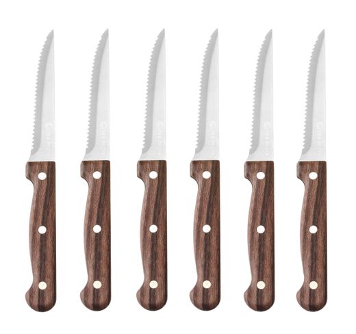 Steakový nôž, HENDI, Profi Line, Hnedá, 6 ks, (L)210mm 1
