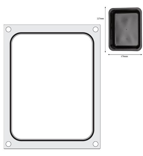 Tray sealer matrix, HENDI, container 227x178 mm 1