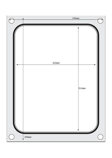 Tray sealer matrix, HENDI, container 227x178 mm 1