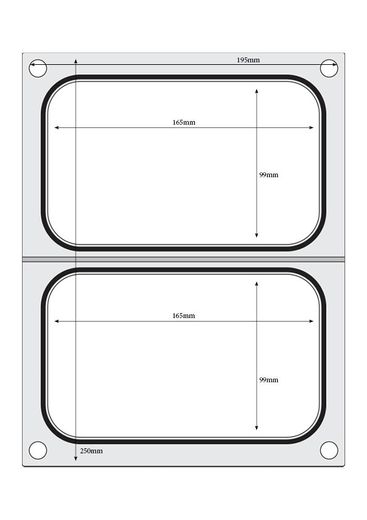 Tray sealer matrix, HENDI, 2x container 178x113 mm 1