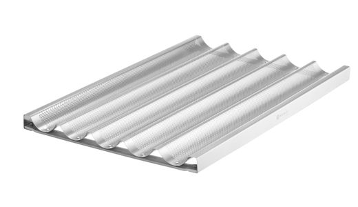 Baguette tray, HENDI, 5 slots, Silver, 600x400mm 1