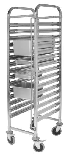 Transport trolley for 15x GN 1/1 containers, HENDI, Smart, 380x550x(H)1705mm 1