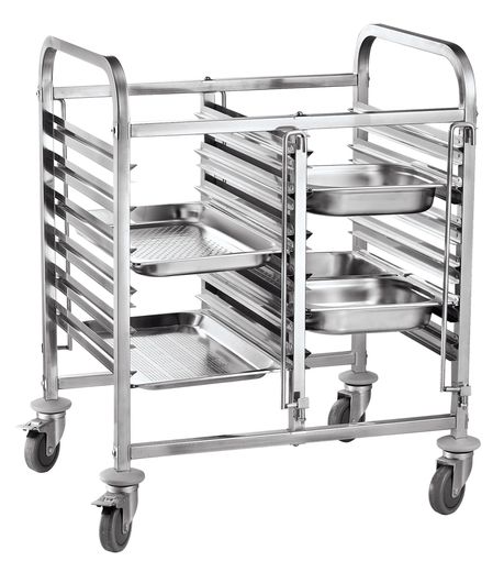 Dvigubas vežimėlis talpykloms transportuoti – 12x GN 1/1, HENDI, 810x610x(H)960mm 1