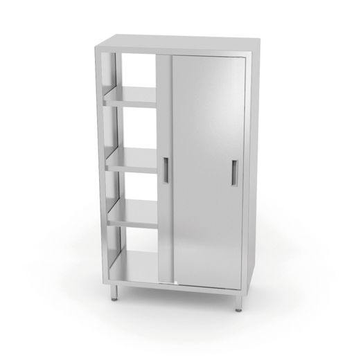 Pass-through cupboard with sliding doors – bolted, HENDI, Kitchen Line, 800x700x(H)1800mm 1