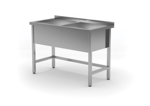 Stalas su dviguba plovimo vonia, suvirintas, HENDI, Profi Line, 1200x600x(H)850mm 1