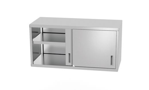 Wall mounted cabinet – welded, with sliding doors, HENDI, Profi Line, 1000x300x(H)600mm 1