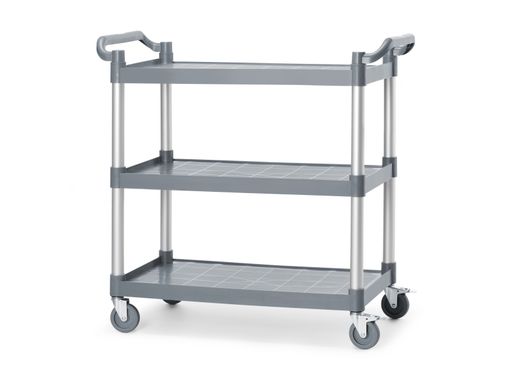 3-shelf polypropylene service cart, large, AmerBox, 1010x500x(H)960mm 1