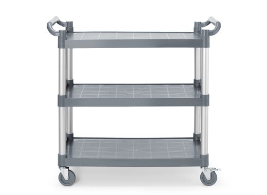 3-shelf polypropylene service cart, large, AmerBox, 1010x500x(H)960mm 1