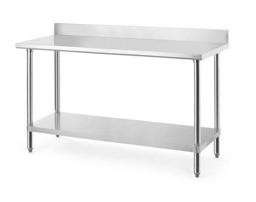 Pracovní stůl se zadním panelem, HENDI, Budget Line, 1600x600x(H)950mm 1