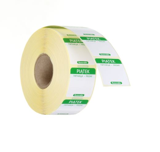 Reusable daily food safety stickers, HENDI, 1000 pcs. roll, Green, 1000 pcs., 25x25mm 2