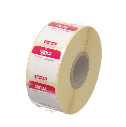 Etykiety Food Safety na każdy dzień tygodnia – wielorazowe - RO, BG, EN, HENDI, Środa, 1000 szt., 25x25mm 1
