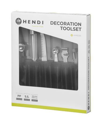 Decoration toolset - 6 pcs., HENDI, Black, 280x100x(H)50mm 1