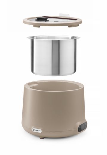 Kociołek do zupy UNIQ, HENDI, designed by Robert Bronwasser, 8L, beżowy, 220-240V/500W, ⌀365x(H)325mm 1