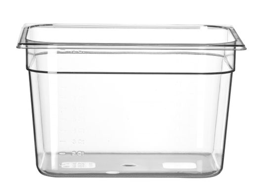 Container GN 1/2 polycarbonate, HENDI, Profi Line, GN 1/2, 12,5L, Transparent, 325x265x(H)200mm 1