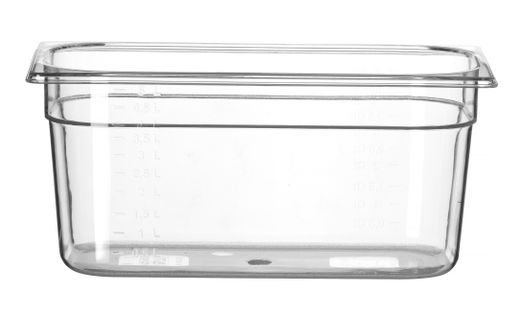 Container GN 1/3 polycarbonate, HENDI, Profi Line, GN 1/3, 5,7L, Transparent, 325x176x(H)150mm 1