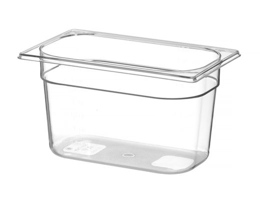 Container GN 1/4 polycarbonate, HENDI, Profi Line, GN 1/4, 4L, Transparent, 265x162x(H)150mm 1