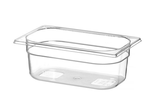 Container GN 1/4 polycarbonate, HENDI, Profi Line, GN 1/4, 2,8L, Transparent, 265x162x(H)100mm 1