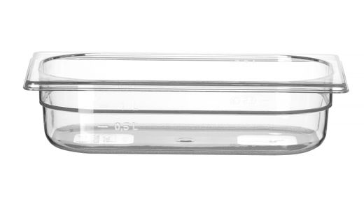 Container GN 1/4 polycarbonate, HENDI, Profi Line, GN 1/4, 1,8L, Transparent, 265x162x(H)65mm 1