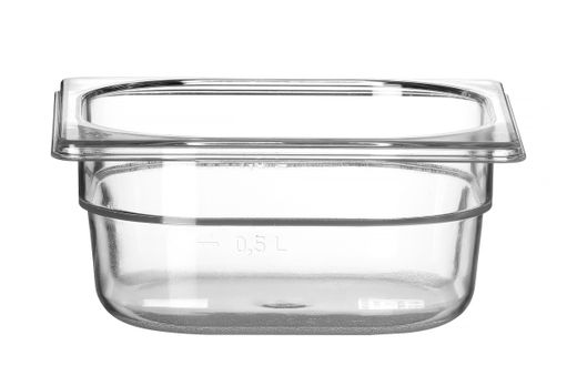 Container GN 1/6 polycarbonate, HENDI, Profi Line, GN 1/6, 1L, Transparent, 176x162x(H)65mm 1