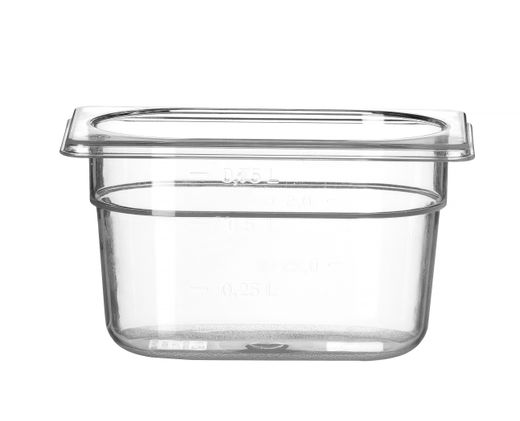 Container GN 1/9 polycarbonate, HENDI, Profi Line, GN 1/9, 1L, Transparent, 176x108x(H)100mm 1