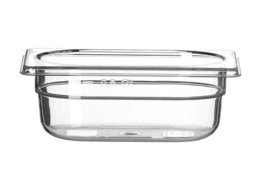 Container GN 1/9 polycarbonate, HENDI, Profi Line, GN 1/9, 0,6L, Transparent, 176x108x(H)65mm 1