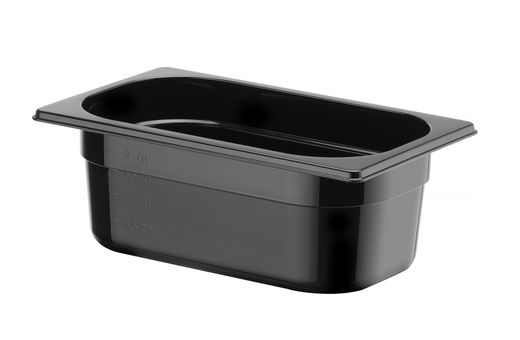 Container GN 1/4 black polycarbonate, HENDI, Profi Line, GN 1/4, 2,8L, Black, 265x162x(H)100mm 1
