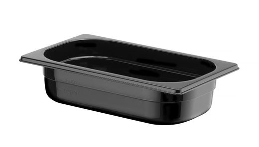 Container GN 1/4 black polycarbonate, HENDI, Profi Line, GN 1/4, 1,8L, Black, 265x162x(H)65mm 1