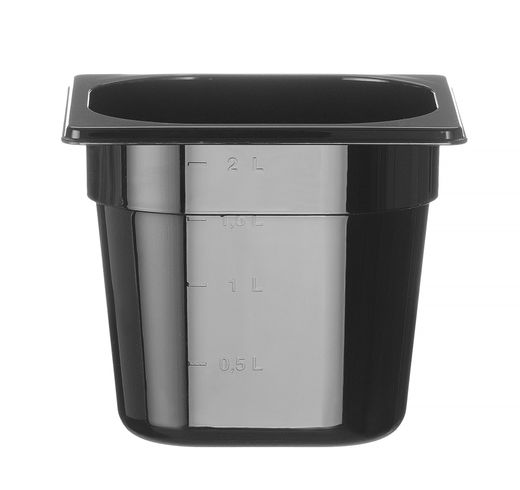 Container GN 1/6 black polycarbonate, HENDI, Profi Line, GN 1/6, 2,4L, Black, 176x162x(H)150mm 1