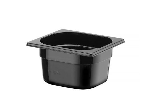 Container GN 1/6 black polycarbonate, HENDI, Profi Line, GN 1/6, 1,6L, Black, 176x162x(H)100mm 1