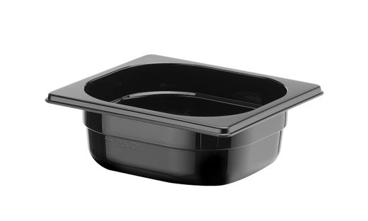 Container GN 1/6 black polycarbonate, HENDI, Profi Line, GN 1/6, 1L, Black, 176x162x(H)65mm 1